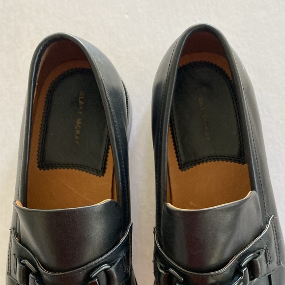 BLAKE MCKAY Men\'s Black Leather Loafers Size 10 main image 10